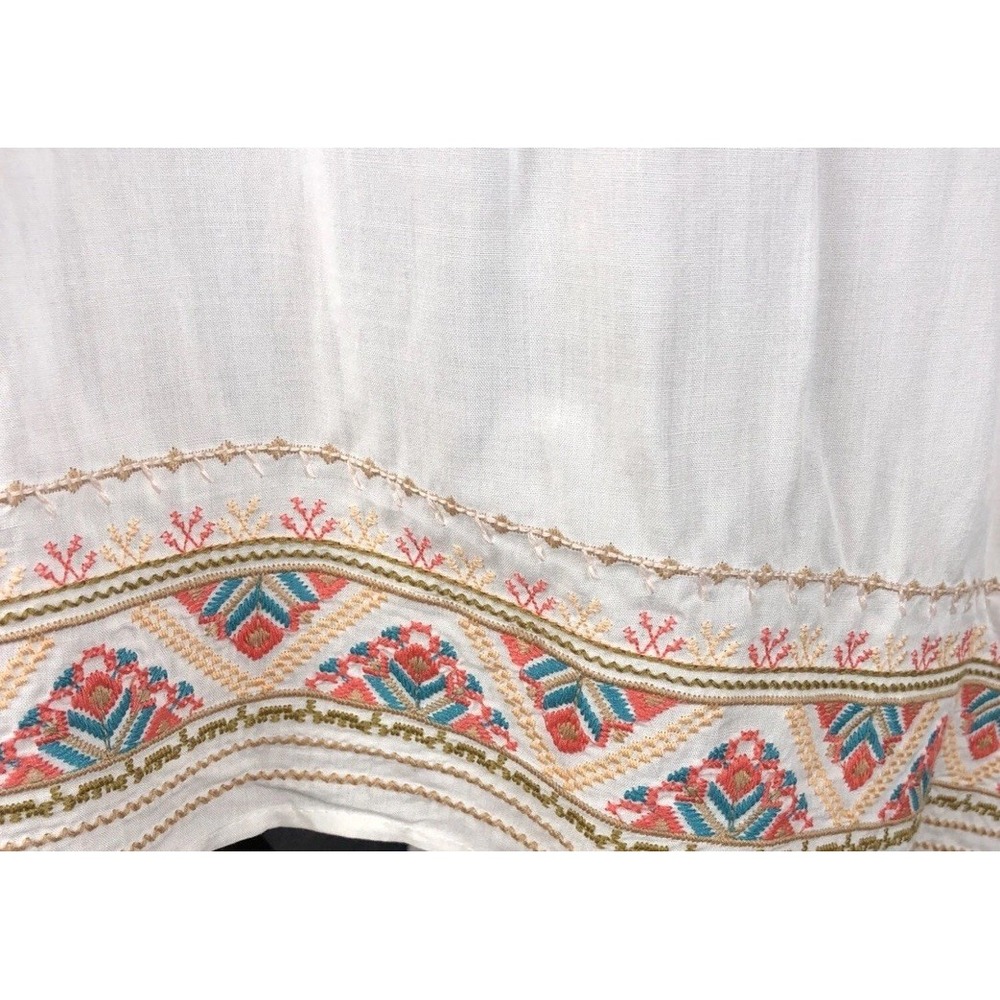 Andree by Unit Embroidered Flyaway Cardigan Sweater Open Front 3/4 Sleeves Sz S - Picture 9 of 11